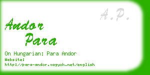 andor para business card